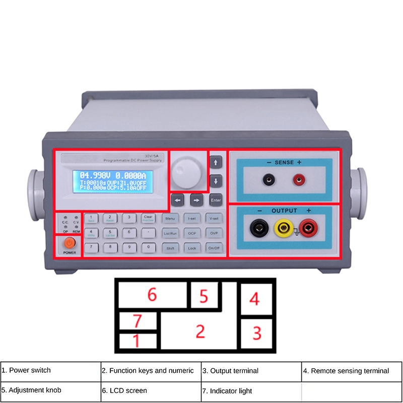 Linear Lab Power Supply Adjustable - 実験室用、高精度、6桁表示、30V、60V、150V、200V、250V、300Vの電圧調整が可能な、リニアレギュレーター内蔵のプログラム可能な直流電源。