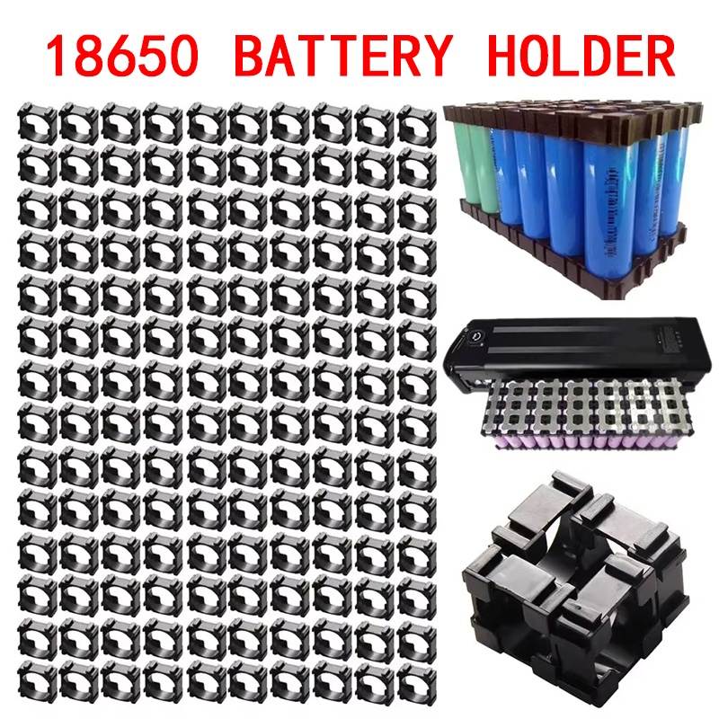 Spot Welder 18650 Battery Pack - 100 個 18650 リチウム電池ホルダープラスチックバッテリーパックブラケット円筒形電池スタンドセルスペーサー DIY 固定バッテリー用