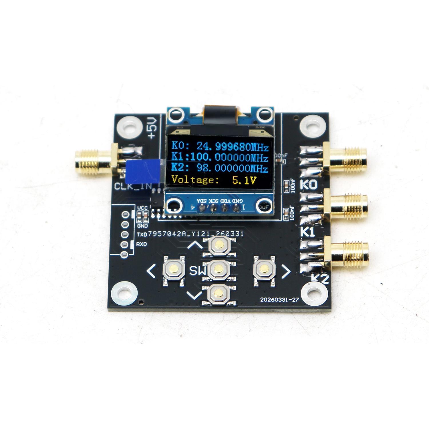 Signal Generator Spectrum Analyzer - SI5351 プログラマブルクロック信号発生器 2.5kHz-200MHz 方形波 SMA RF