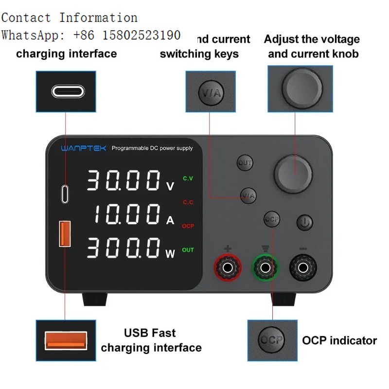 Programmable Dc Power Supply 30V 10A - TPS3010 30V 10A 電源 プログラマブル DC
