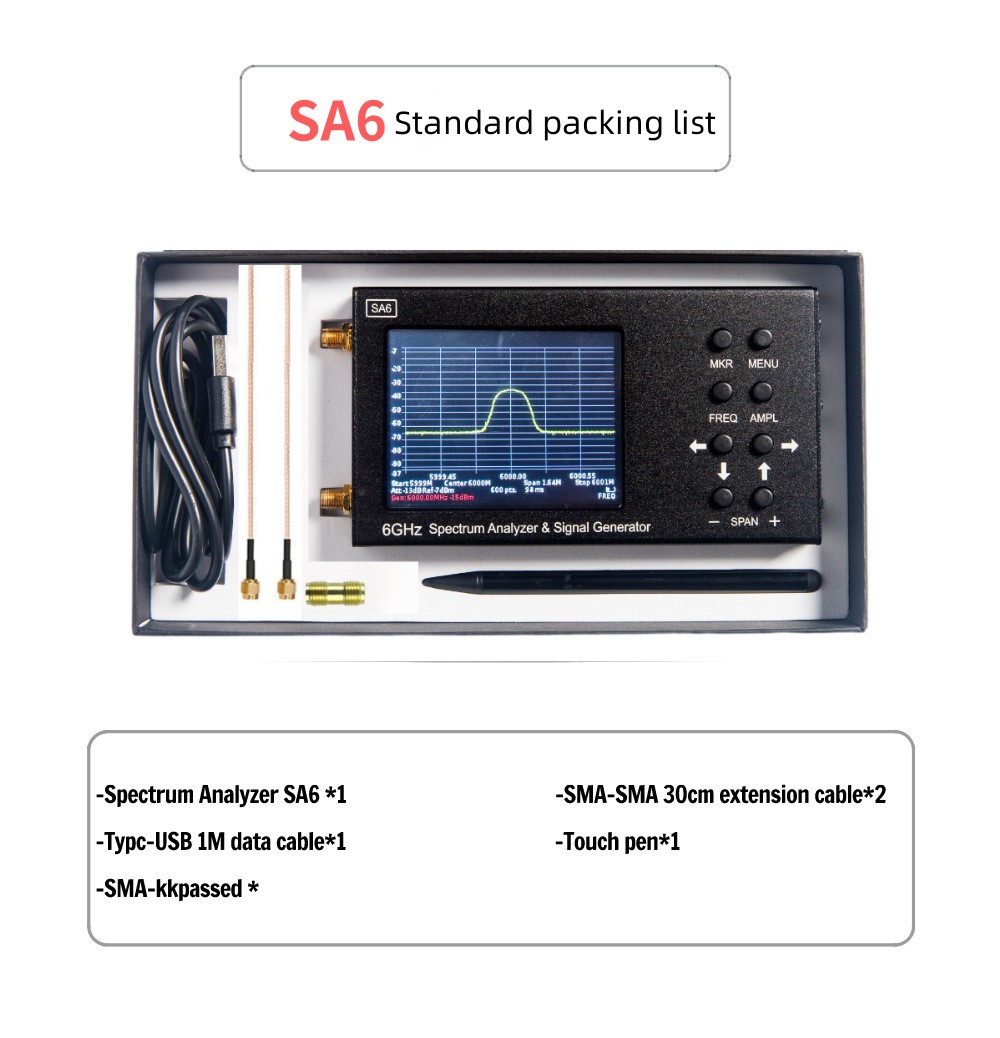 SA6 6GHz デジタルハンドヘルドポータブルRFスペクト - Signal Generator Spectrum Analyzer のレビューと価格
