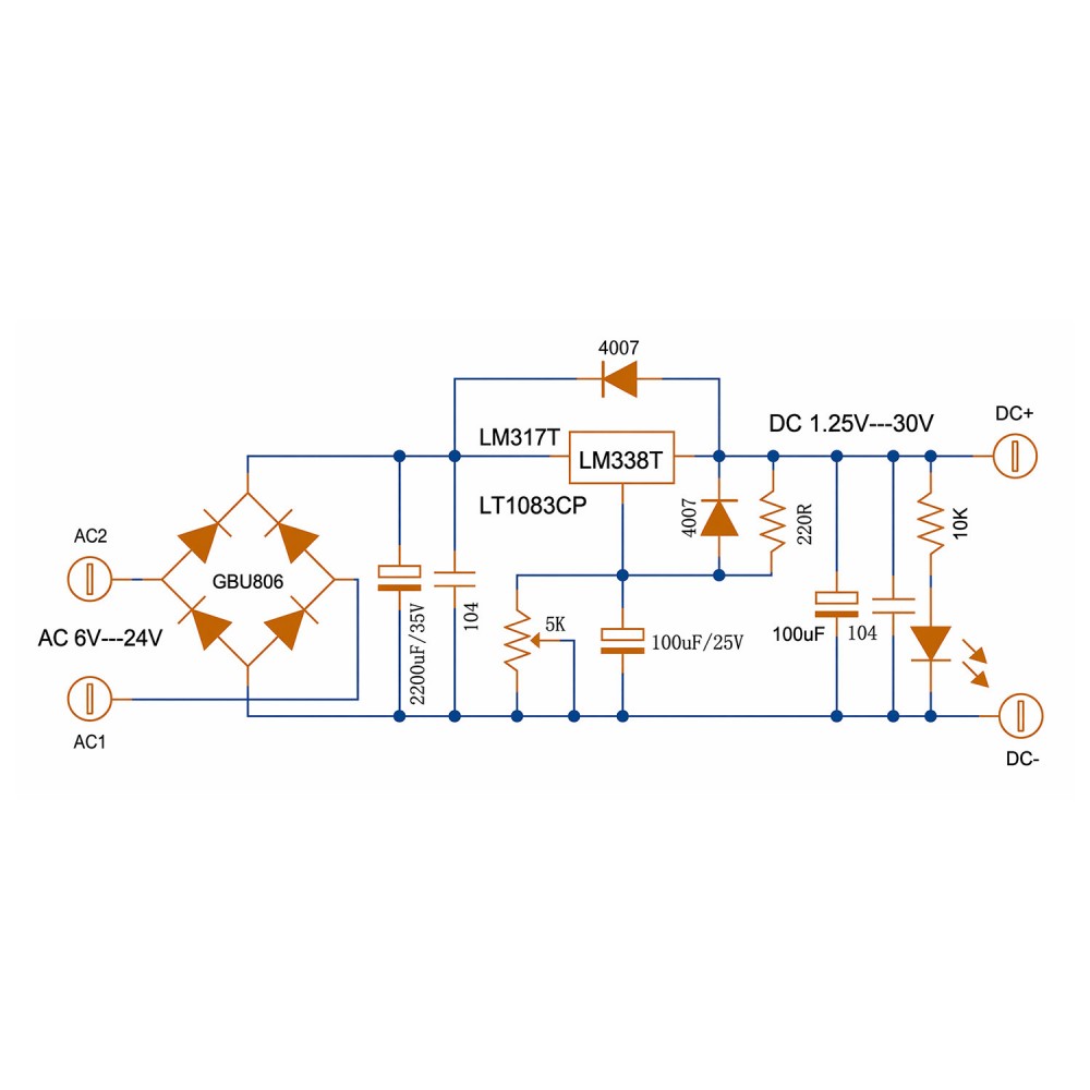 LM338T リニア調整可能な電圧レギュレータモジュール A - Linear Lab Power Supply Adjustable のレビューと価格