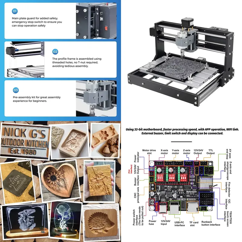 3018 ミニ CNC ルーターマシンアルミプロファイル木材 - Mini Laser Engraver Cnc Router のレビューと価格