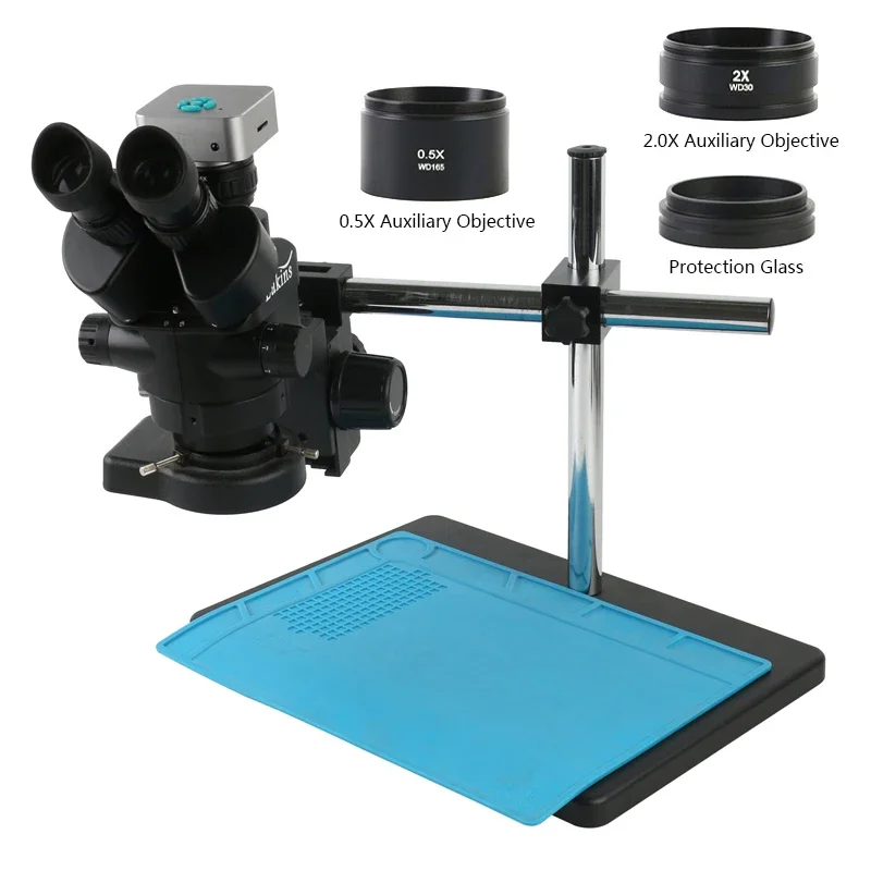 ズーム 3.5X-90X 共焦点三眼 48MP HDMI U - Stereo Trinocular Microscope Pcb のレビューと価格
