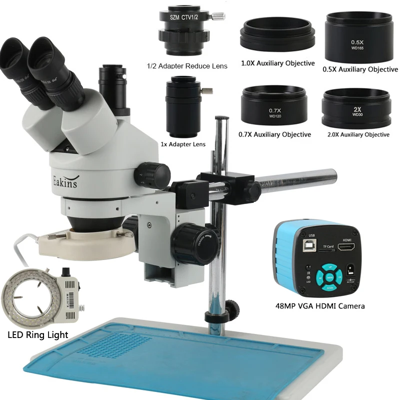 48MP 4K HDMI USBビデオ Cマウントカメラ 3 - Stereo Trinocular Microscope Pcb のレビューと価格