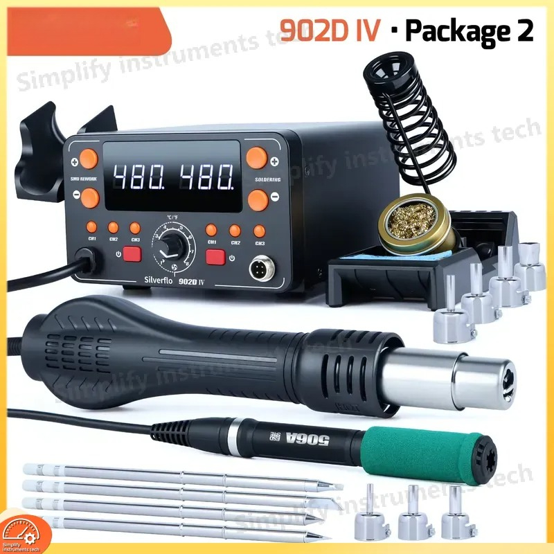 902D IV 775W はんだ付けステーション ホットエア - Hot Air Rework Station T12 のレビューと価格